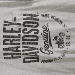 Harley-Davidson Gray Short Sleeve Front Pocket Tee Shirt Mens Large